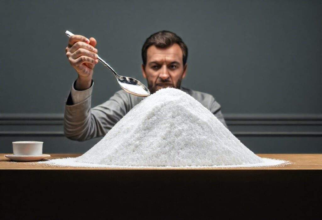 man and sugar